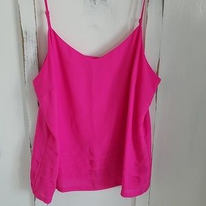 Pink tank top dress blouse